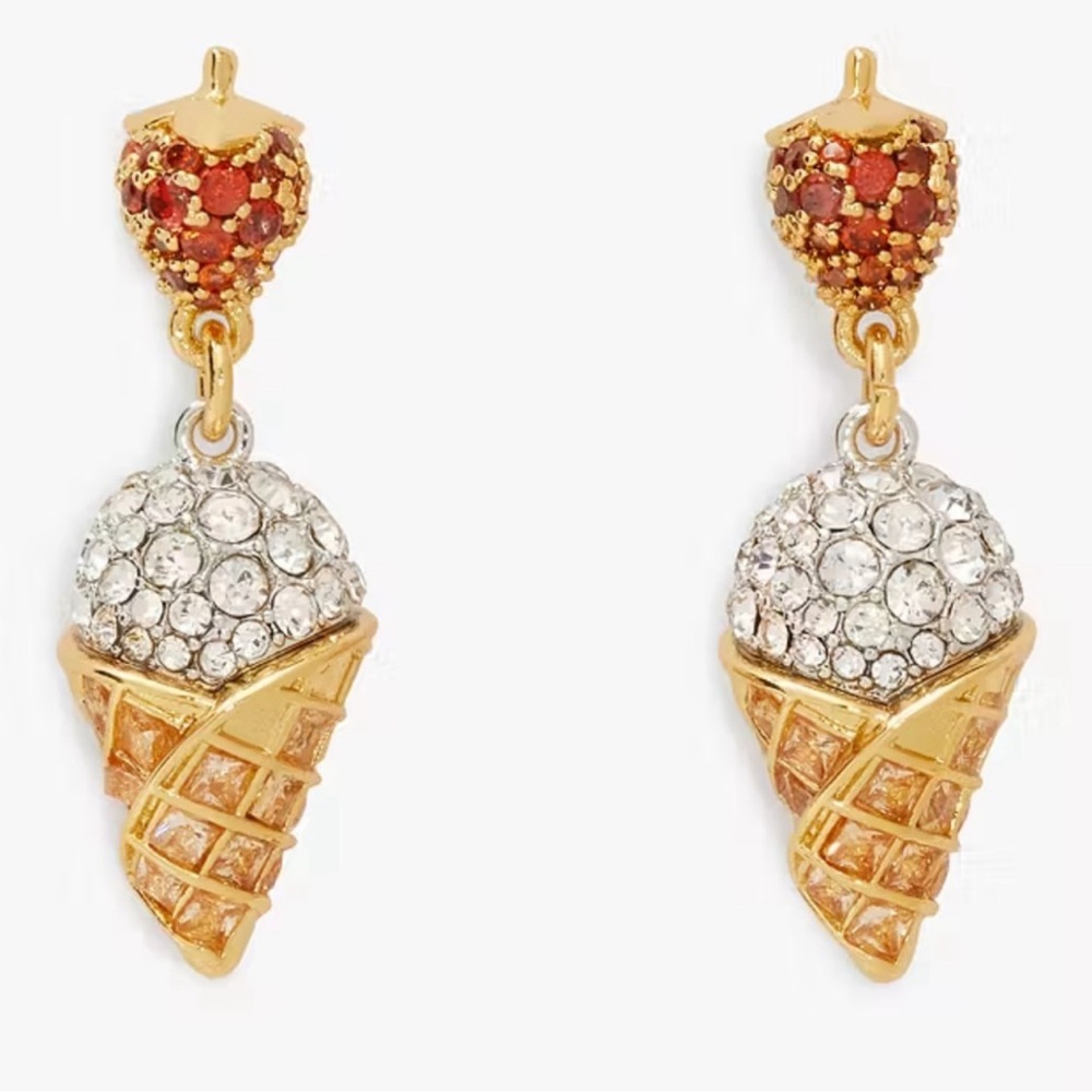 $98 Kate Spade Ice Cream Sundae What a Snack Drop Earrings Ice Cream - Picture 1 of 6